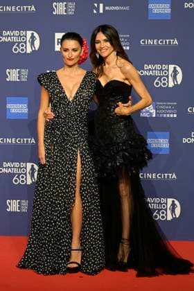 May 10, 2023, Rome, Italy: Penelope Cruz (L) and Goya Toleda (R) attend the red carpet of Premi Davide di Donatello 2023 at CinecittÃ Lumina Studios. Rome Italy - ZUMAs197 20230510_zaa_s197_324 Copyright: xMarioxCartellix