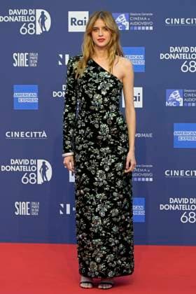 May 10, 2023, Rome, Italy: Benedetta Porcaroli attends the red carpet of Premi Davide di Donatello 2023 at CinecittÃ Lumina Studios. Rome Italy - ZUMAs197 20230510_zaa_s197_332 Copyright: xMarioxCartellix