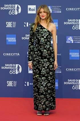 May 10, 2023, Rome, Italy: Benedetta Porcaroli attends the red carpet of Premi Davide di Donatello 2023 at CinecittÃ Lumina Studios. Rome Italy - ZUMAs197 20230510_zaa_s197_352 Copyright: xMarioxCartellix
