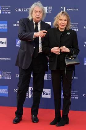 May 10, 2023, Rome, Italy: Enrico Vanzina (L) and Federica Burger (R) attend the red carpet of Premi Davide di Donatello 2023 at CinecittÃ Lumina Studios. Rome Italy - ZUMAs197 20230510_zaa_s197_355 Copyright: xMarioxCartellix