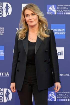 May 10, 2023, Rome, Italy: Lucia Macsino attends the red carpet of Premi Davide di Donatello 2023 at CinecittÃ Lumina Studios. Rome Italy - ZUMAs197 20230510_zaa_s197_426 Copyright: xMarioxCartellix