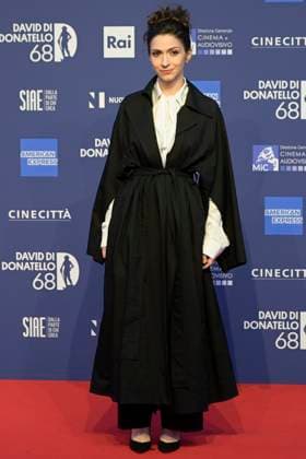 May 10, 2023, Rome, Italy: Giulia Steigerwalt attends the red carpet of Premi Davide di Donatello 2023 at CinecittÃ Lumina Studios. Rome Italy - ZUMAs197 20230510_zaa_s197_430 Copyright: xMarioxCartellix