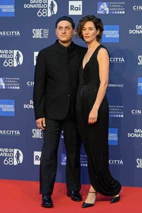 May 10, 2023, Rome, Italy: Luca marinelli (L) and Alissa Jung (R) attend the red carpet of Premi Davide di Donatello 2023 at CinecittÃ Lumina Studios. Rome Italy - ZUMAs197 20230510_zaa_s197_457 Copyright: xMarioxCartellix