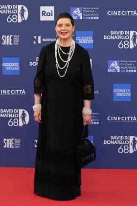 May 10, 2023, Rome, Italy: Isabella Rossellini attends at the red carpet of Premi Davide di Donatello 2023 at CinecittÃ Lumina Studios..attends the red carpet of Premi Davide di Donatello 2023 at CinecittÃ Lumina Studios. Rome Italy - ZUMAs197 20230510_zaa_s197_481 Copyright: xMarioxCartellix