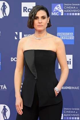 May 10, 2023, Rome, Italy: Daniela Marra attends the red carpet of Premi Davide di Donatello 2023 at CinecittÃ Lumina Studios. Rome Italy - ZUMAs197 20230510_zaa_s197_507 Copyright: xMarioxCartellix
