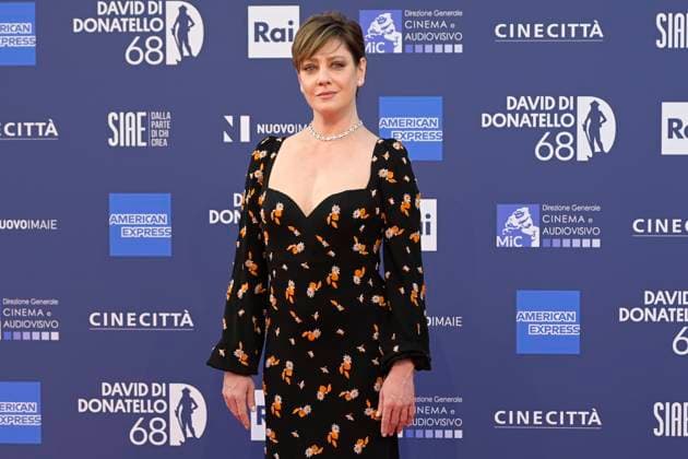 May 10, 2023, Rome, Italy: Giovanna Mezzogiorno attends the red carpet of Premi Davide di Donatello 2023 at CinecittÃ Lumina Studios. Rome Italy - ZUMAs197 20230510_zaa_s197_519 Copyright: xMarioxCartellix
