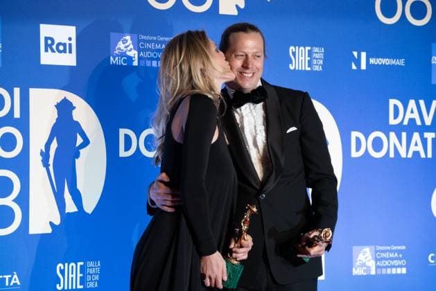 68th David Di Donatello - Winners Photocall Charlotte Vandermeersch and Felix van Groeningen attend the 68th David Di Donatello winners photocall on May 10, 2023 in Rome, Italy.  Copyright: xLucaxCarlinox originalFilename: carlino-notitle230511_npSL1.jpg