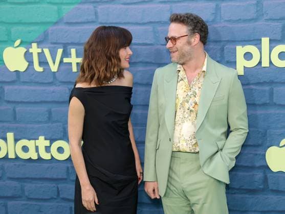 Bilder des Jahres 2023, Entertainment 05 Mai Entertainment Themen der Woche KW19 Entertainment Bilder des Tages Rose Byrne and Seth Rogen attend the premiere of the Apple TV+ romantic comedy TV series Platonic at Regal LA Live in Los Angeles on Wednesday, May 10, 2023. Storyline: Former childhood best friends reconnect as adults and try to get past the rift that led to their falling out.  LAP2023051016 GREGxGRUDT