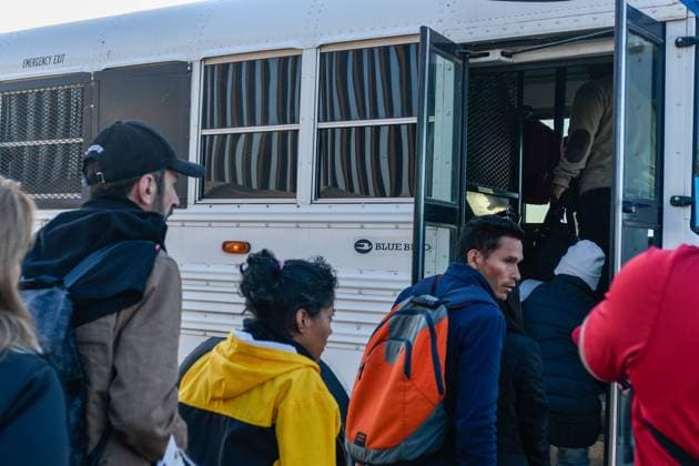 YUMA, AZ - MAY 11: Migrants seen set to cross the border at Cocopah Indian Reservation before Title 42 is set to end at 11:59pm allowing all migrants to apply for asylum after the three-year COVID-era health ban. Yuma, Arizona on May 11, 2023. Copyright: xDeeCeexCarterx