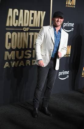 Cole Swindell arrives on the red carpet for the 2023 Academy of Country Music Awards at The Star in Frisco, TX on Thursday, May 11, 2023.  FRS2023051115 IANxHALPERIN