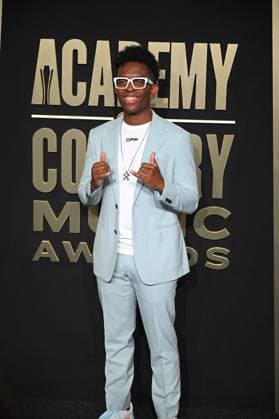 Breland arrives on the red carpet for the 2023 Academy of Country Music Awards at The Star in Frisco, TX on Thursday, May 11, 2023.  FRS2023051123 IANxHALPERIN