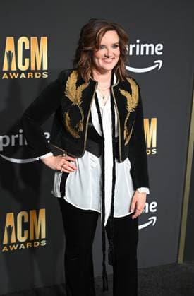 Brandy Clark arrives on the red carpet for the 2023 Academy of Country Music Awards at The Star in Frisco, TX on Thursday, May 11, 2023.  FRS2023051126 IANxHALPERIN