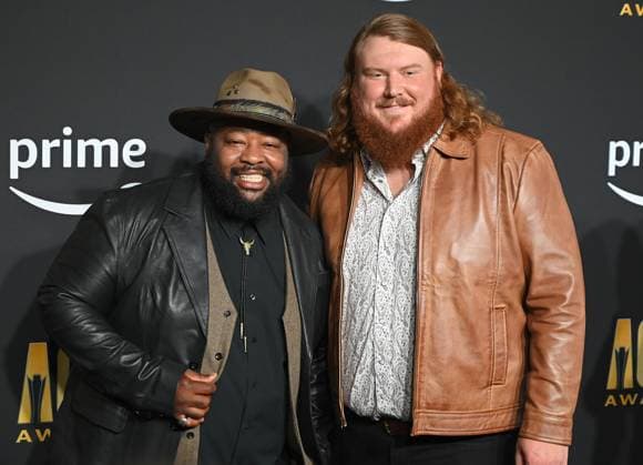 Neon Union arrives on the red carpet for the 2023 Academy of Country Music Awards at The Star in Frisco, TX on Thursday, May 11, 2023.  FRS2023051139 IANxHALPERIN