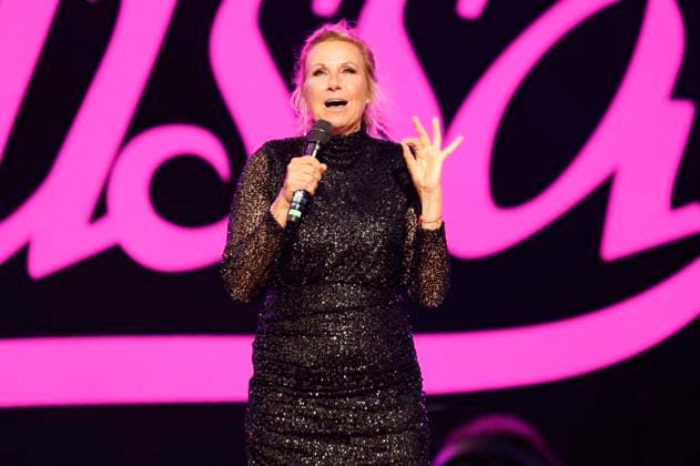 Andrea Kiewel at the concert Schlagersterne Mallorca 2023 in the Coliseo Balear Palma, 1a 05 2023 Foto:xR.xSchmiegeltx xFuturexImage