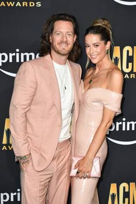 May 11, 2023, Frisco, TX, USA: Tyler Hubbard, Hayley Hubbard attend the 58th Academy Of Country Music Awards at The Ford Center at The Star on May 11, 2023 in Frisco, Texas. Frisco USA - ZUMAs181 20230511_zea_s181_226 Copyright: xCaseyxFlaniganx