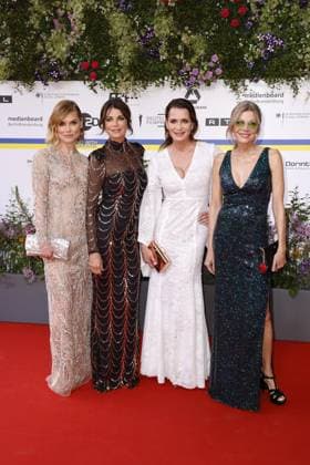 Andrea Luedke, Gerit Kling, Anja Kling and Ursula Karven at the arrival to the German Film Award ceremony on 12 05 2023 in Berlin German Film Award 2023 in Berlin Arrival Red Carpet