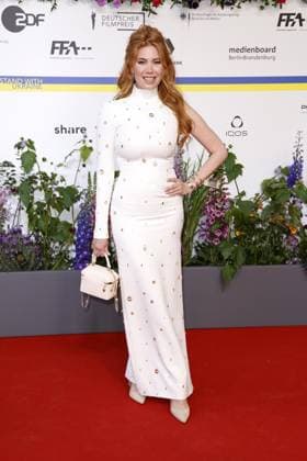 Palina Rojinski at the arrival to the award ceremony German Film Award on 12 05 2023 in Berlin German Film Award 2023 in Berlin arrival red carpet