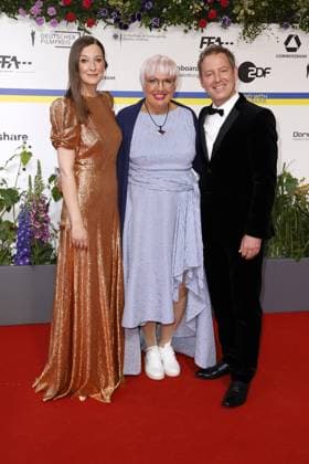 Alexandra Maria Lara, Claudia Roth and Florian Gallenberger at the arrival to the German Film Award ceremony on 12 05 2023 in Berlin German Film Award 2023 in Berlin Arrival Red Carpet