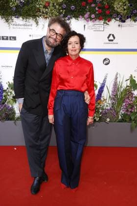 Maria Schrader and Jan Schomburg at the arrival to the German Film Award ceremony on 12 05 2023 in Berlin German Film Award 2023 in Berlin Arrival Red Carpet
