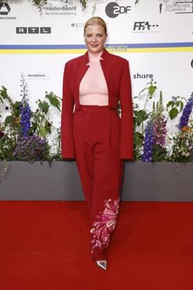 Joerdis Triebel at the arrival to the German Film Award ceremony on 12 05 2023 in Berlin German Film Award 2023 in Berlin Arrival Red Carpet