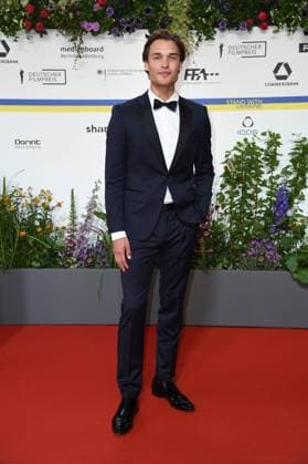 Carlos Böttcher arriving on the red carpet for the GERMAN FILM AWARD 2023 at the Theater am Potsdamer Platz in Berlin on 12 05 2023