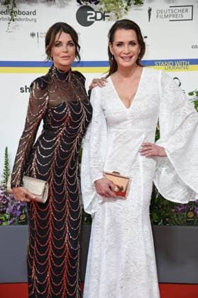 Gerit Kling, Anja Kling at the arrival on the red carpet for the GERMAN FILM AWARD 2023 at the Theater am Potsdamer Platz in Berlin on 12 05 2023