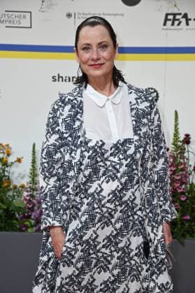 Inka Friedrich arriving on the red carpet for the GERMAN FILM AWARD 2023 at the Theater am Potsdamer Platz in Berlin on 12 05 2023