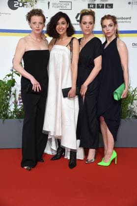 Patrycia Ziolkowska, Dorka Gryllus, Anne Haug, Sina Martens arriving on the red carpet for the GERMAN FILM AWARD 2023 at the Theater am Potsdamer Platz in Berlin on 12 05 2023