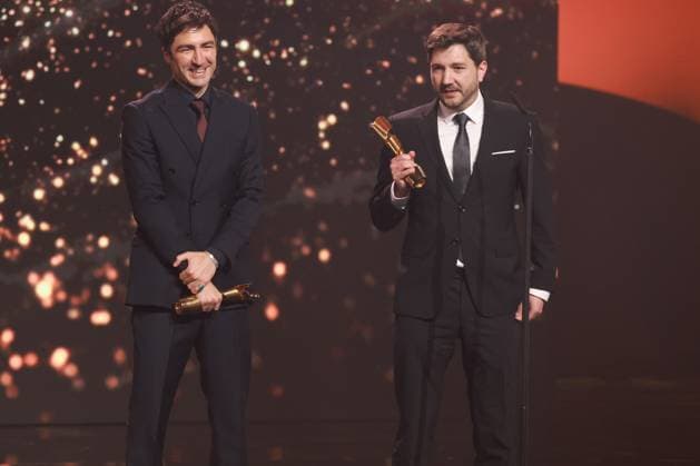 German Film Award 2023 BEST SCREENPLAY Winner Johannes Duncker, Ilker Catak at the Lola German Film Award 2023 ceremony at the Theater am Potsdamer Platz in Berlin 12 05 2023 Copyright: xEventpressx