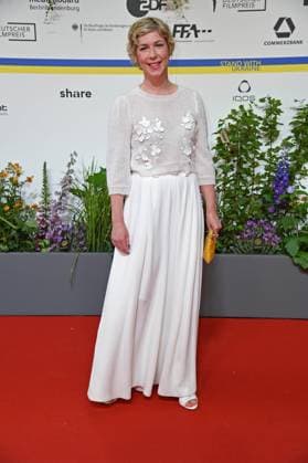 Brigitte Zeh arriving on the red carpet for the GERMAN FILM AWARD 2023 at the Theater am Potsdamer Platz in Berlin on 12 05 2023