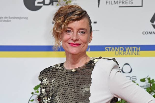 Anne Ratte Polle arriving on the red carpet for the GERMAN FILM AWARD 2023 at the Theater am Potsdamer Platz in Berlin on 12 05 2023