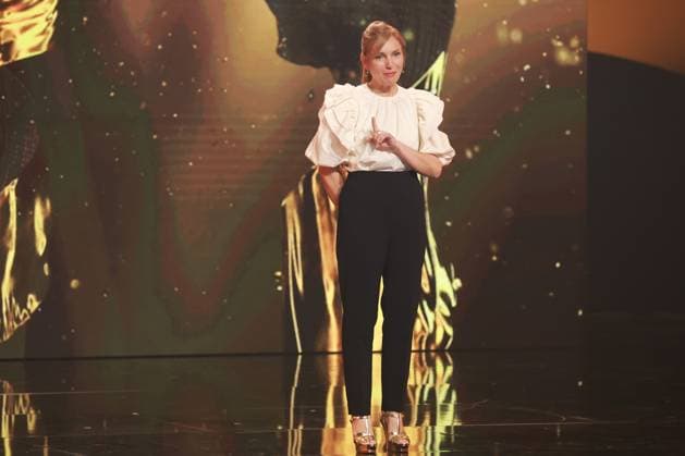 German Film Award 2023 Nadja Uhl Laudator BESUCHERSTÄRKSTER FILM at the Lola German Film Award 2023 ceremony at the Theater am Potsdamer Platz in Berlin 12 05 2023 Copyright: xEventpressx