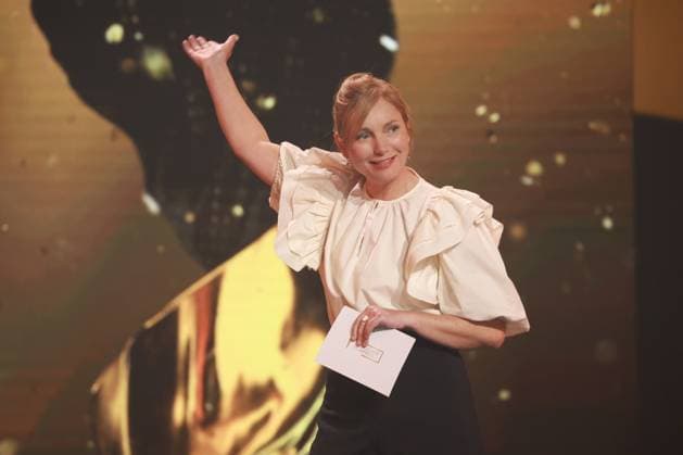 German Film Award 2023 Nadja Uhl Laudator BESUCHERSTÄRKSTER FILM at the Lola German Film Award 2023 ceremony at the Theater am Potsdamer Platz in Berlin 12 05 2023 Copyright: xEventpressx