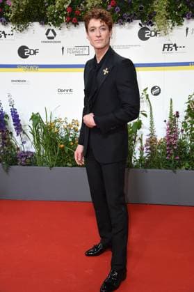 Daniel Donskoy arriving on the red carpet for the GERMAN FILM AWARD 2023 at the Theater am Potsdamer Platz in Berlin on 12 05 2023