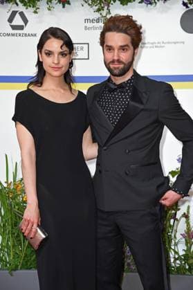 Luise Befort with brother Maximilian Befort arriving on the red carpet for the GERMAN FILM AWARD 2023 at the Theater am Potsdamer Platz in Berlin on 12 05 2023