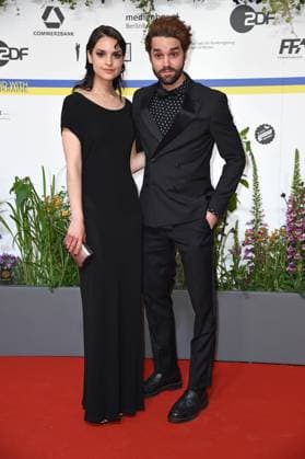 Luise Befort with brother Maximilian Befort arriving on the red carpet for the GERMAN FILM AWARD 2023 at the Theater am Potsdamer Platz in Berlin on 12 05 2023