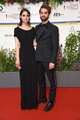 Luise Befort with brother Maximilian Befort arriving on the red carpet for the GERMAN FILM AWARD 2023 at the Theater am Potsdamer Platz in Berlin on 12 05 2023