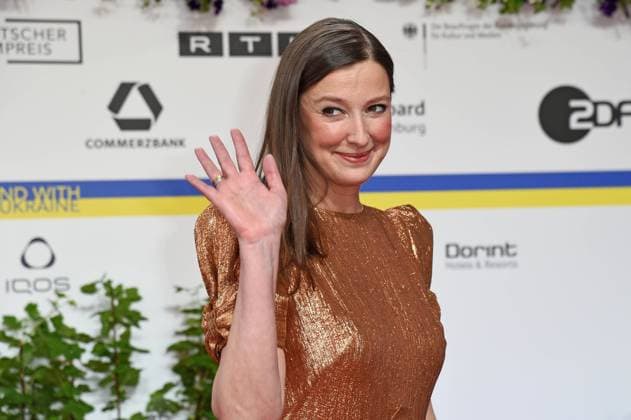 Alexandra Maria Lara arriving on the red carpet for the GERMAN FILM AWARD 2023 at the Theater am Potsdamer Platz in Berlin on 12 05 2023