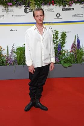 Felix Kammerer arriving on the red carpet for the GERMAN FILM AWARD 2023 at the Theater am Potsdamer Platz in Berlin on 12 05 2023