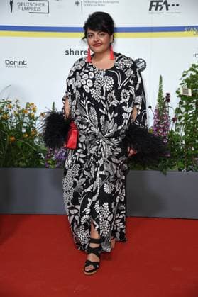 Sara Fazilat arriving on the red carpet for the GERMAN FILM AWARD 2023 at the Theater am Potsdamer Platz in Berlin on 12 05 2023