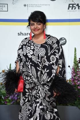 Sara Fazilat arriving on the red carpet for the GERMAN FILM AWARD 2023 at the Theater am Potsdamer Platz in Berlin on 12 05 2023