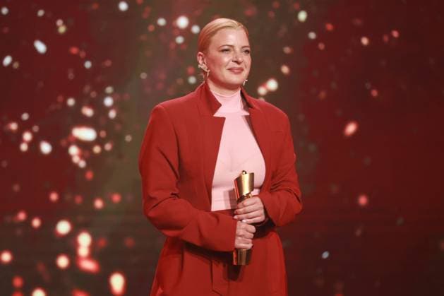German Film Award 2023 BEST FEMALE SINGLE winner Jördis Triebel at the Lola German Film Award 2023 ceremony at the Theater am Potsdamer Platz in Berlin 12 05 2023 Copyright: xEventpressx
