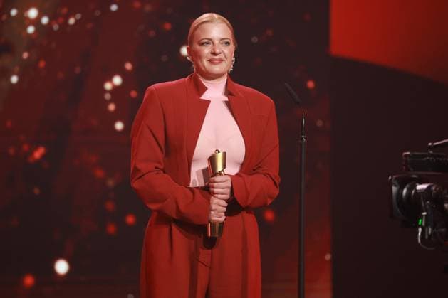 German Film Award 2023 BEST FEMALE SINGLE winner Jördis Triebel at the Lola German Film Award 2023 ceremony at the Theater am Potsdamer Platz in Berlin 12 05 2023 Copyright: xEventpressx