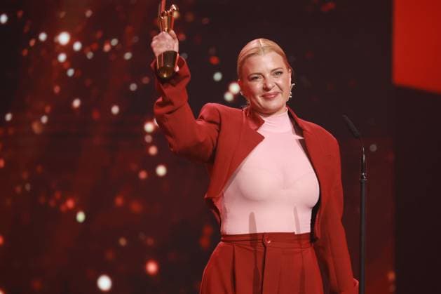 German Film Award 2023 BEST FEMALE SINGLE winner Jördis Triebel at the Lola German Film Award 2023 ceremony at the Theater am Potsdamer Platz in Berlin 12 05 2023 Copyright: xEventpressx