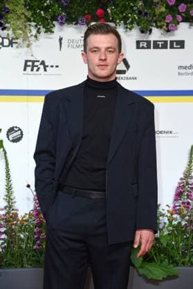 Jannis Niewoehner arriving on the red carpet for the GERMAN FILM AWARD 2023 at the Theater am Potsdamer Platz in Berlin on 12 05 2023