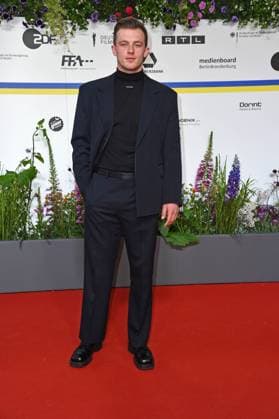 Jannis Niewoehner arriving on the red carpet for the GERMAN FILM AWARD 2023 at the Theater am Potsdamer Platz in Berlin on 12 05 2023
