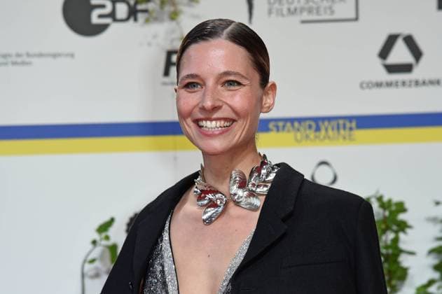 Svenja Jung arriving on the red carpet for the GERMAN FILM AWARD 2023 at the Theater am Potsdamer Platz in Berlin on 12 05 2023