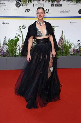 Svenja Jung arriving on the red carpet for the GERMAN FILM AWARD 2023 at the Theater am Potsdamer Platz in Berlin on 12 05 2023