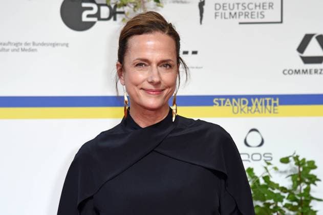 Claudia Michelsen arriving on the red carpet for the GERMAN FILM AWARD 2023 at the Theater am Potsdamer Platz in Berlin on 12 05 2023