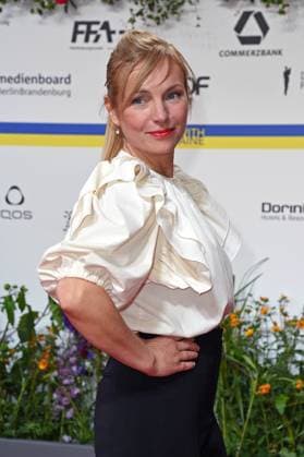 Nadja Uhl arriving on the red carpet for the GERMAN FILM AWARD 2023 at the Theater am Potsdamer Platz in Berlin on 12 05 2023